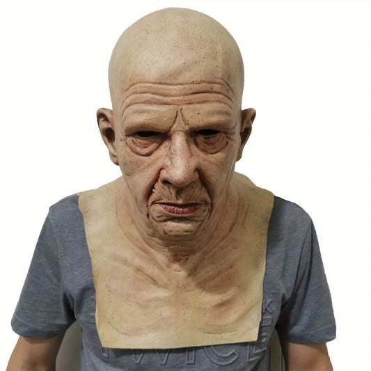 Real-Life Elderly Man Latex Mask: Hilarious Handsome, Perfect for Halloween April Fool's, Parties & Pranks - Durable Comfortable