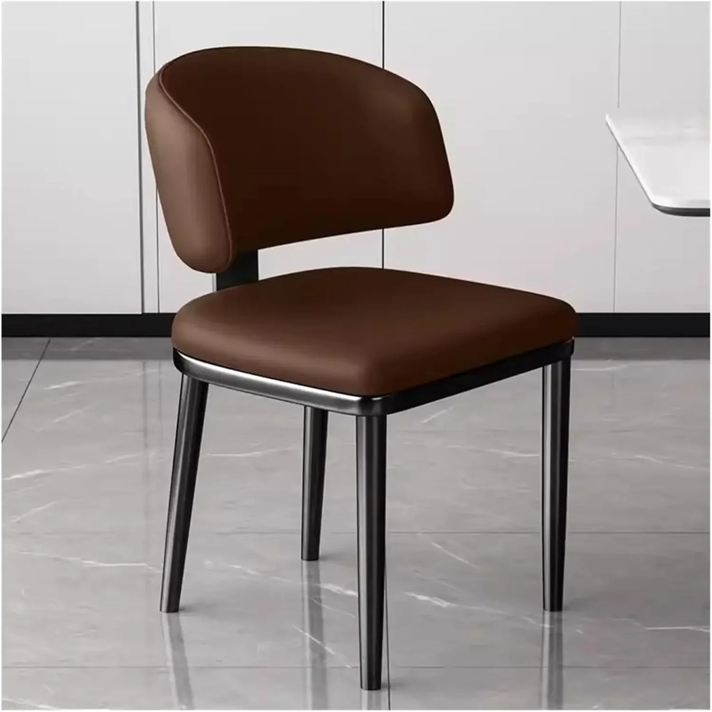 Dining chair，Upholstered Dining Chairs Modern Kitchen Dining Room Chairs with Curved Back,Upholstered Armless Side Chair