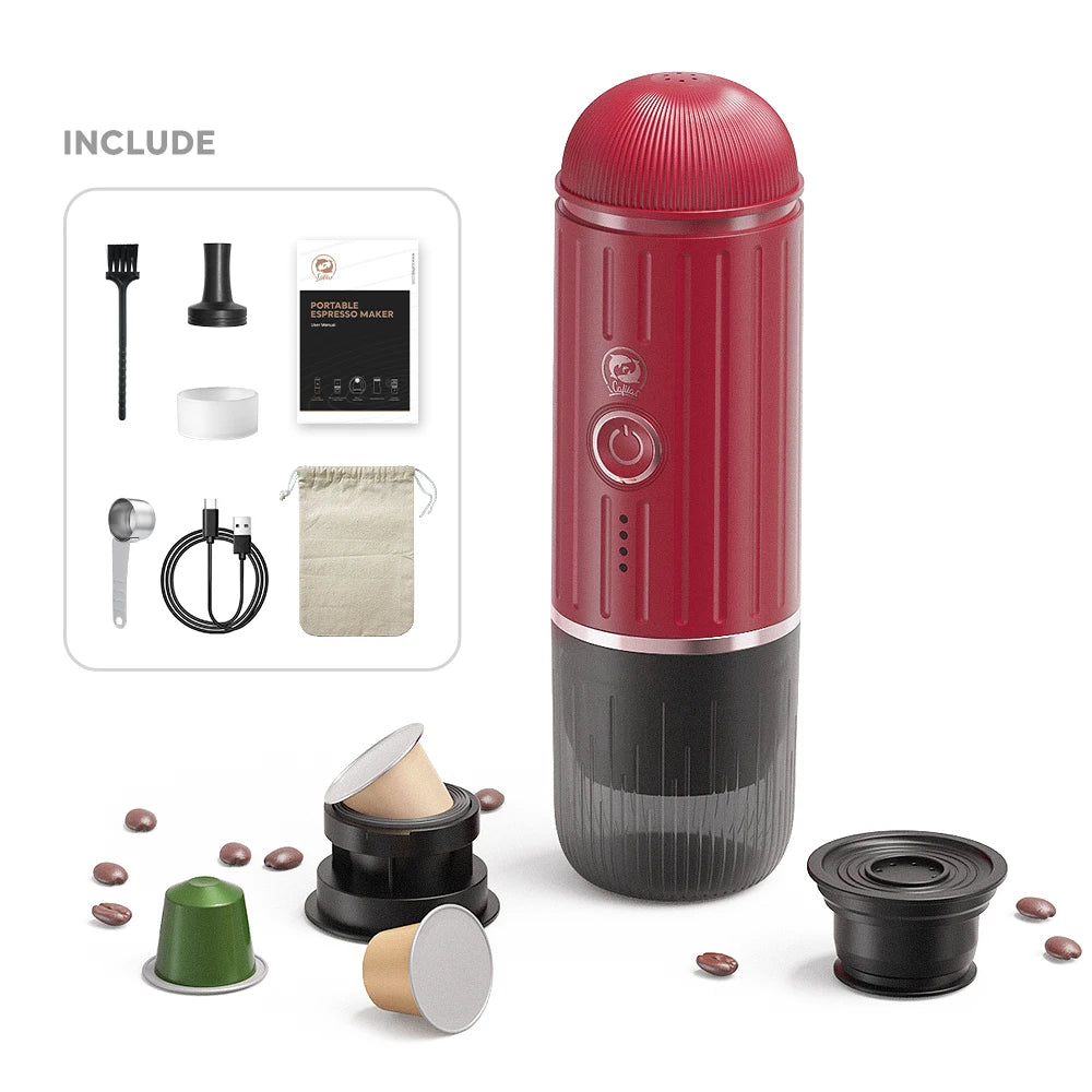 I Cafilas 70ml Portable Coffee Machine Expresso Coffee Maker Fit Nexpresso Dolce Pod Capsule Coffee Powder  for Car & Home