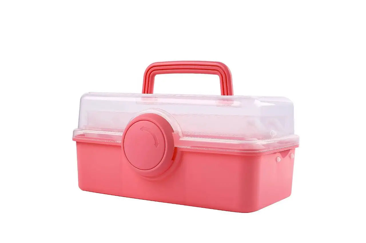 Bead storage container diamond painting tool accessories pink plastic storage box cross stitch set 5d jewelry storage suitcase