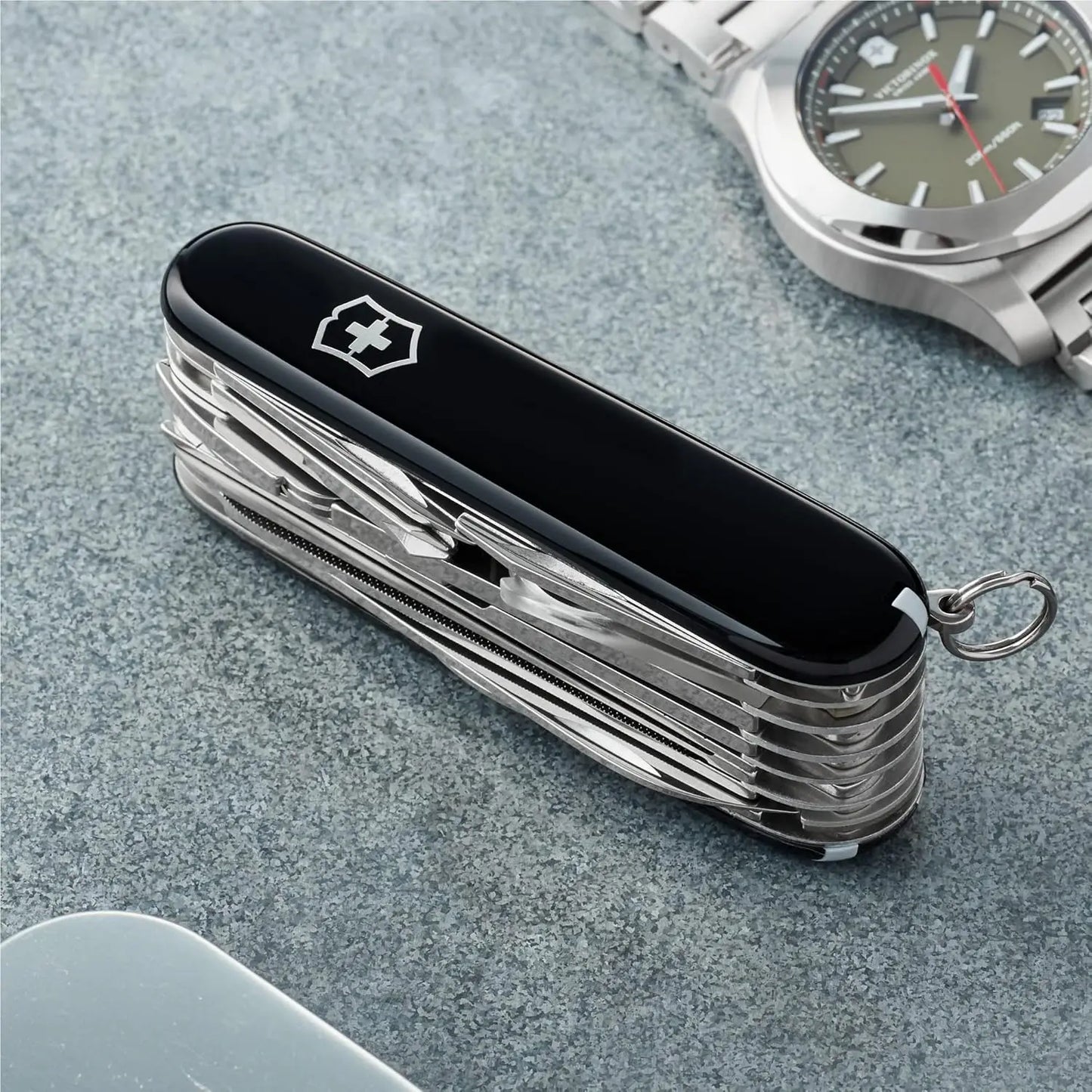 Swiss Army Knife, 33 Function Swiss Made Pocket Knife with Large Blade, Screwdriver, Chisel and Combination Pliers