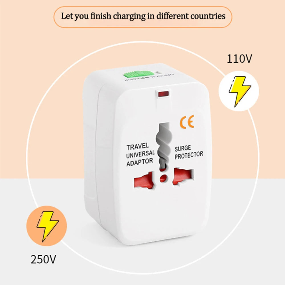 Universal Travel EU AU US Plug Adapter for Compatible Solve with Charging Specifications AC Power Adaptor Convertor Plug Socket