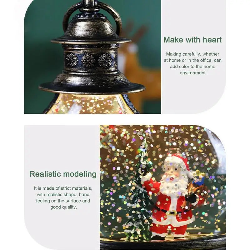 Christmas Snowglobe Lantern Led Swirling Holiday Snow Globe Lantern Swirling Christmas Light Up Snow Globe Lantern Christmas