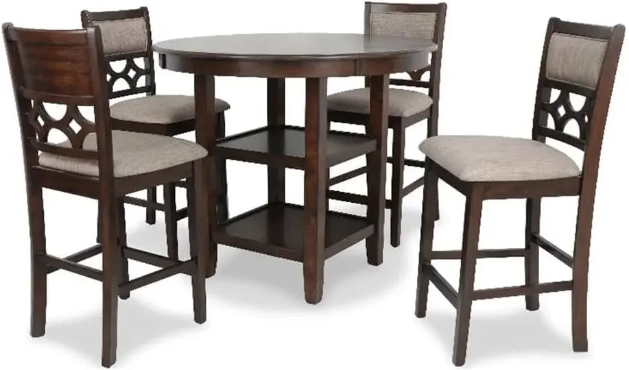 5-Piece Dining Set with 1 Table and 4 Chairs Restaurant solid wood tables and chairs,Suitable for living room, kitchen