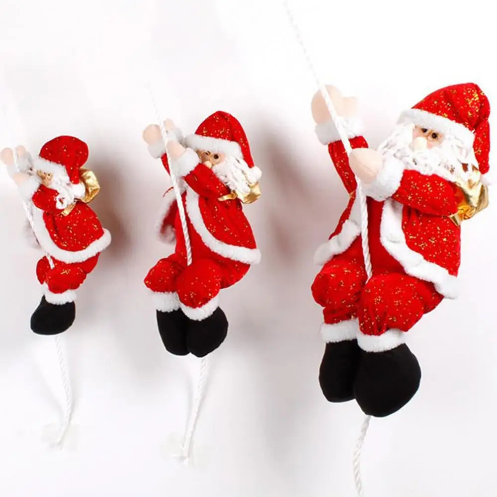 Xmas Tree Hanging Pendant Christmas Santa Claus Climbing Rope Christmas Decoration DIY Wedding Party Decor New Year navidad