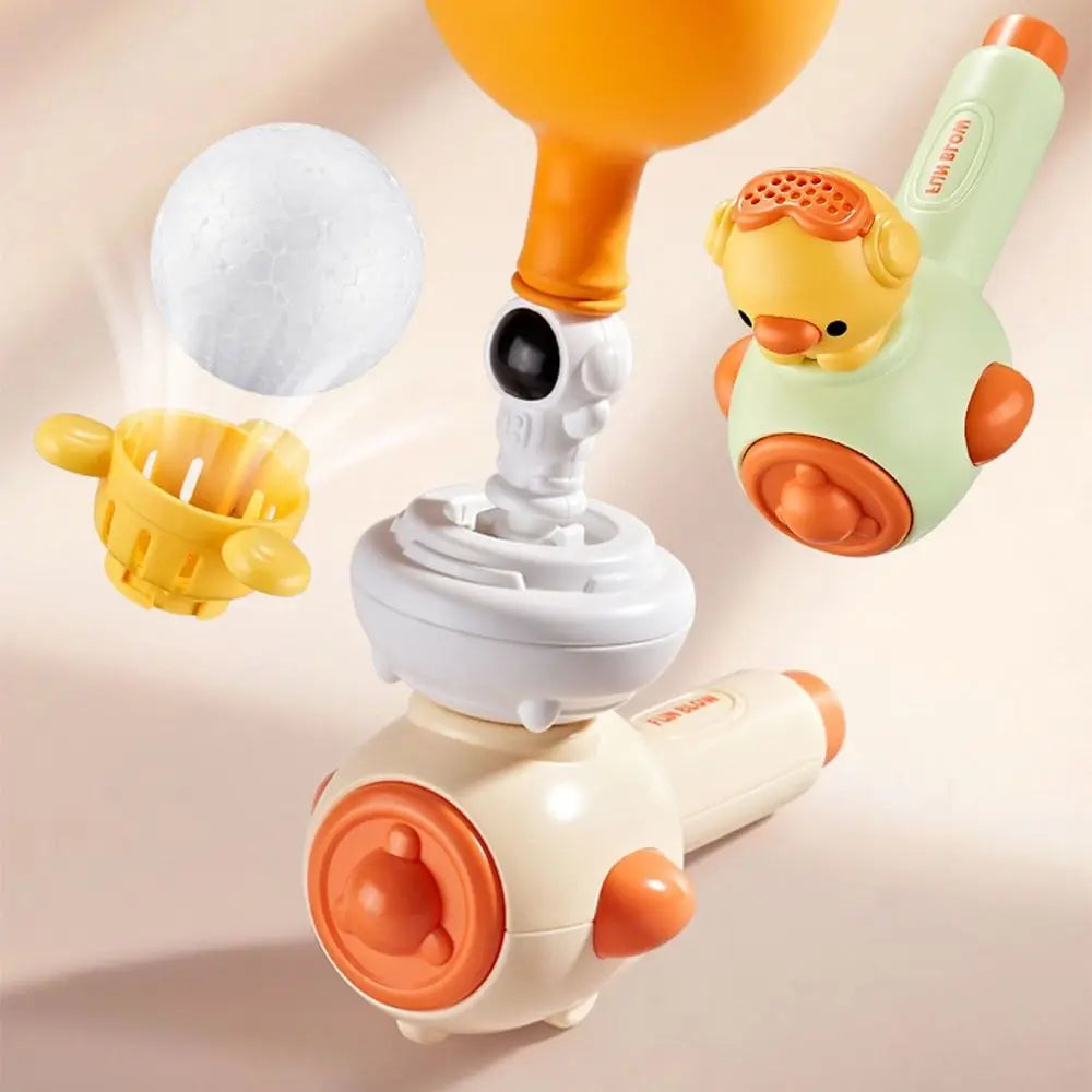 Cartoon Breathing Exerciser Toys 3-in-1 Funny Balloon Launcher Toy Plastic Early Childhood Education Educational Toys Travel