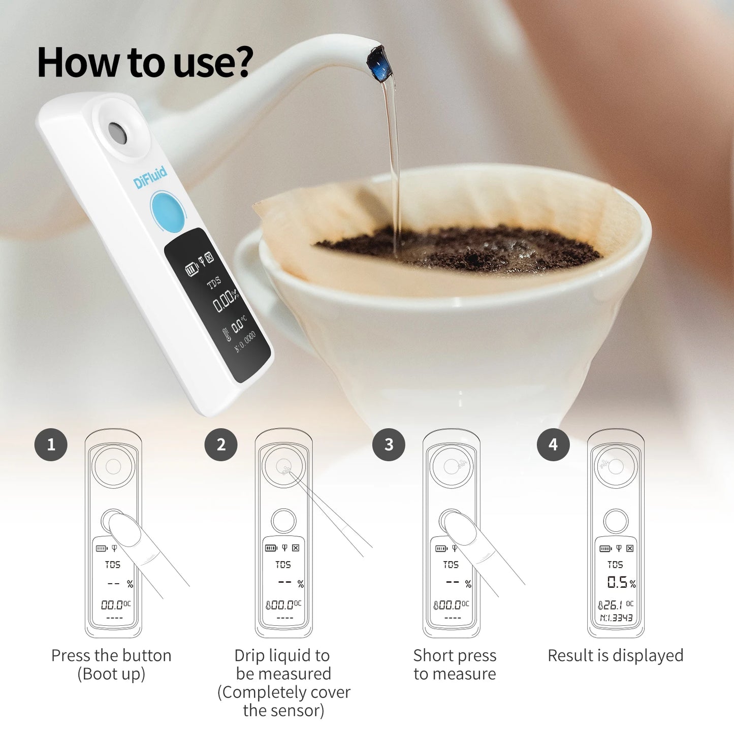 Super LCD display concentration coffee thermometer coffee Latte Art  maker tools Portable thermome