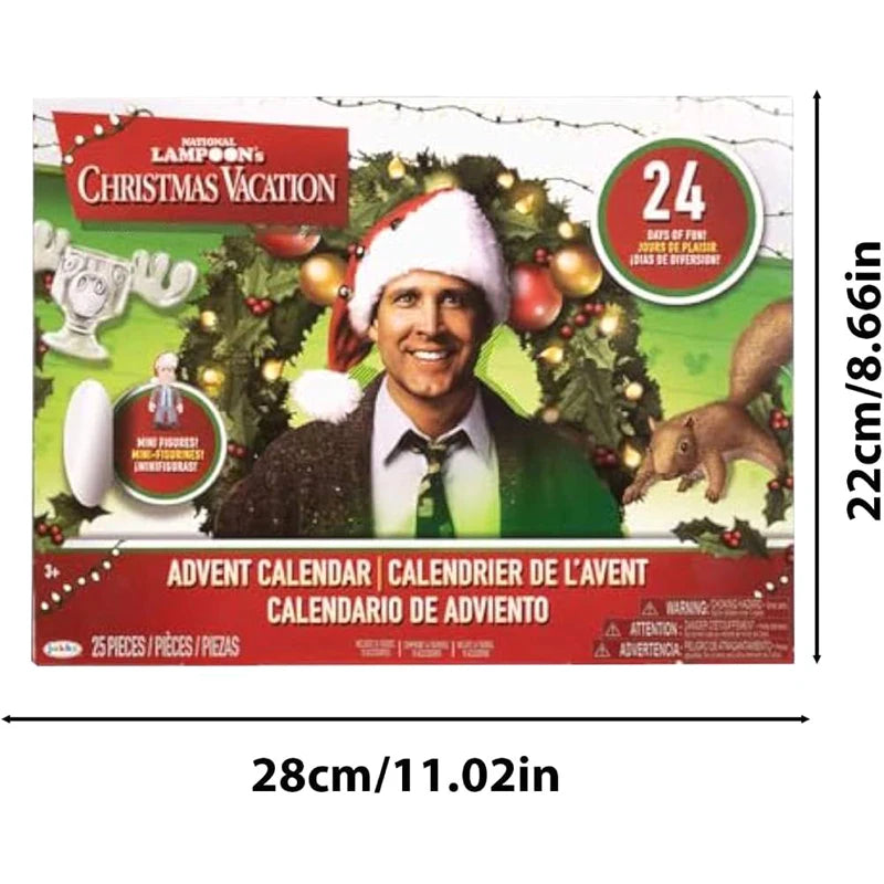 Christmas Vacation Advent Calendar 24 Gifts Christmas Vacation Figures Accessories Christmas Countdown Calendar Toy Blind Box