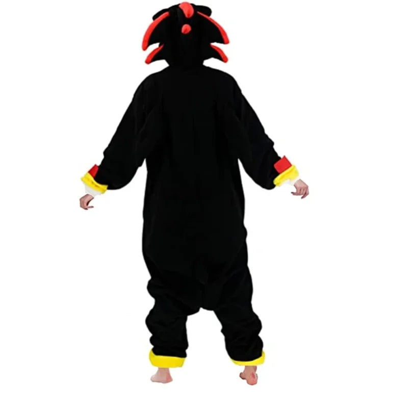 21 New Oversized XXL Black Shadow Cartoon Pajamas Female Male Animal Adult Christmas Hedgehog Cosplay Raccoon Kigurumi