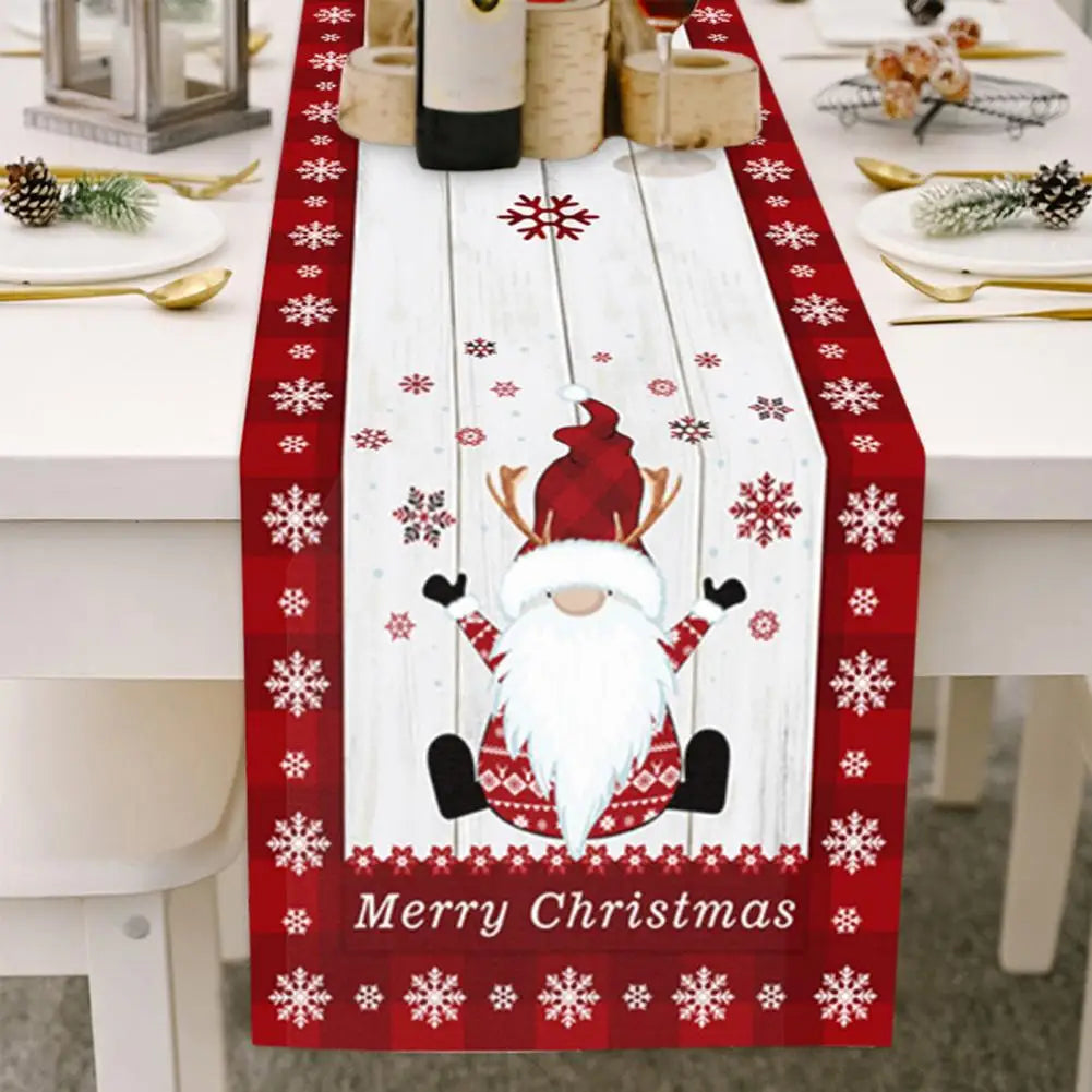 Christmas Table Runner  Durable Washable Table Decoration  Xmas Hotel Dining Table Runner Home Decoration