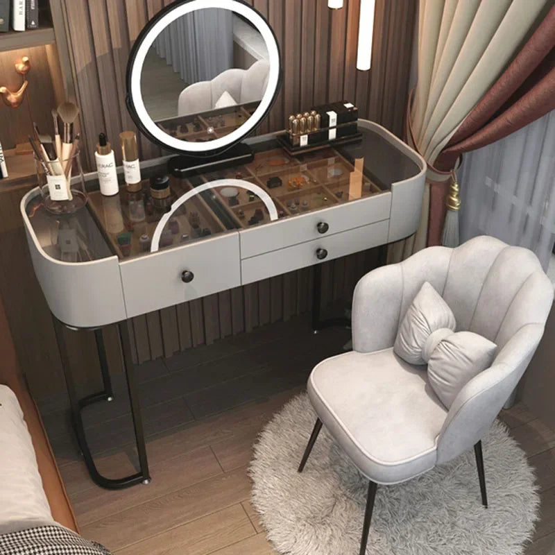 Luxury Vanity Table Nordic Minimalist Organazer Girls Makeup Artist Elegant Desk Dressers Drawer Kaptafel Bedroom Furniture