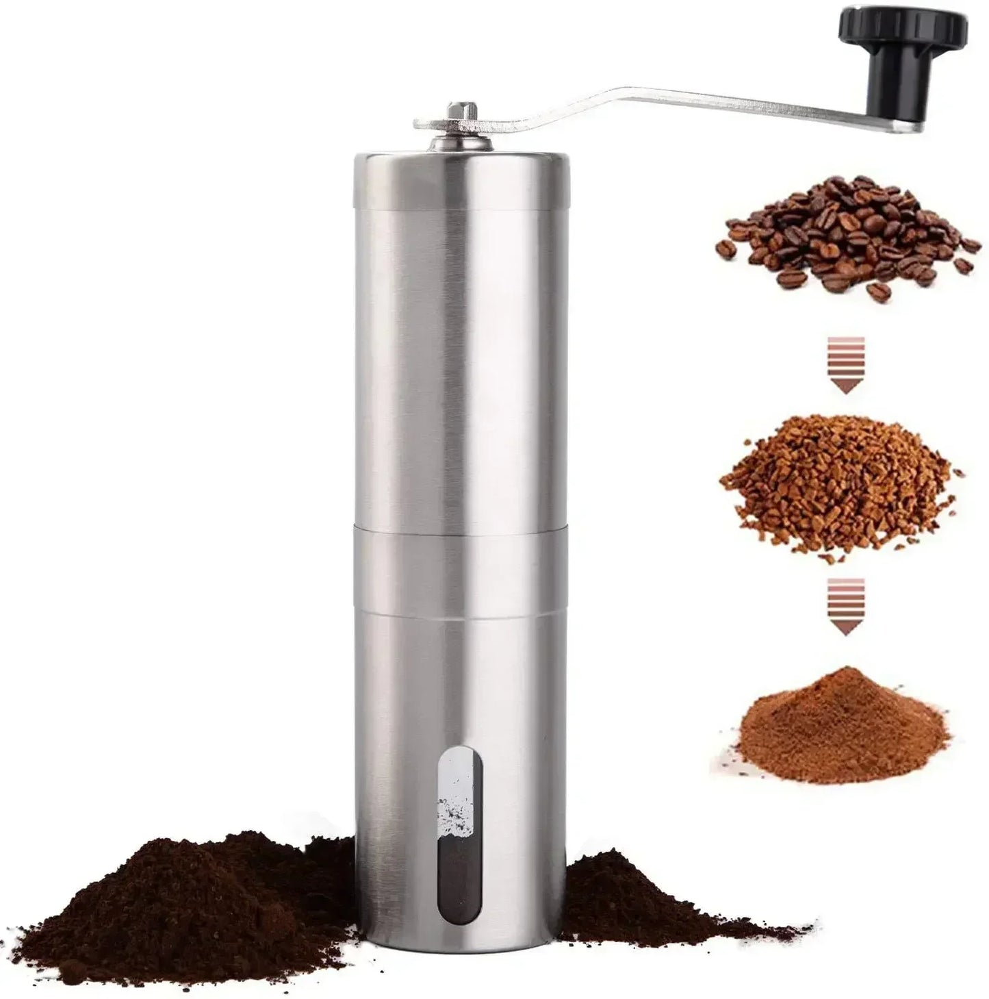 2024 Portable Stainless Steel Handmade Coffee Bean Grinder Multiple Legumes Grinder Easy To Clean Manual Coffee Grinder