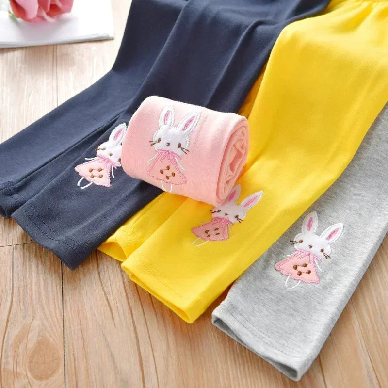 Baby Girls  Pants Toddler Kids Cartoon Printed Leggings 2024 Spring Autumn Trousers Children's Korean Style Clothing