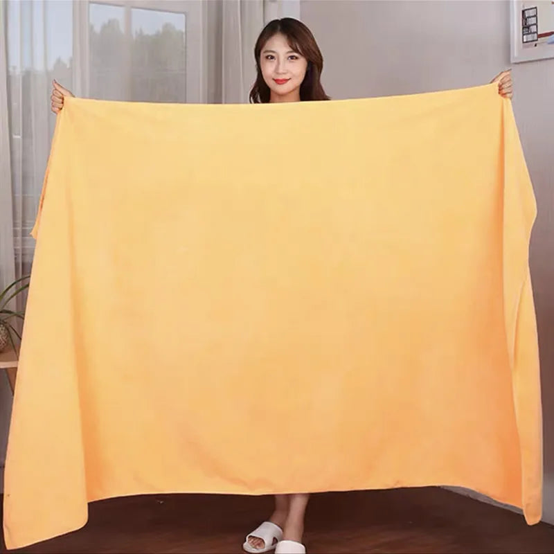 super large smooth and soft double-sided quick-drying microfiber bath towel thickened non-linting towel Sports beauty bath towe