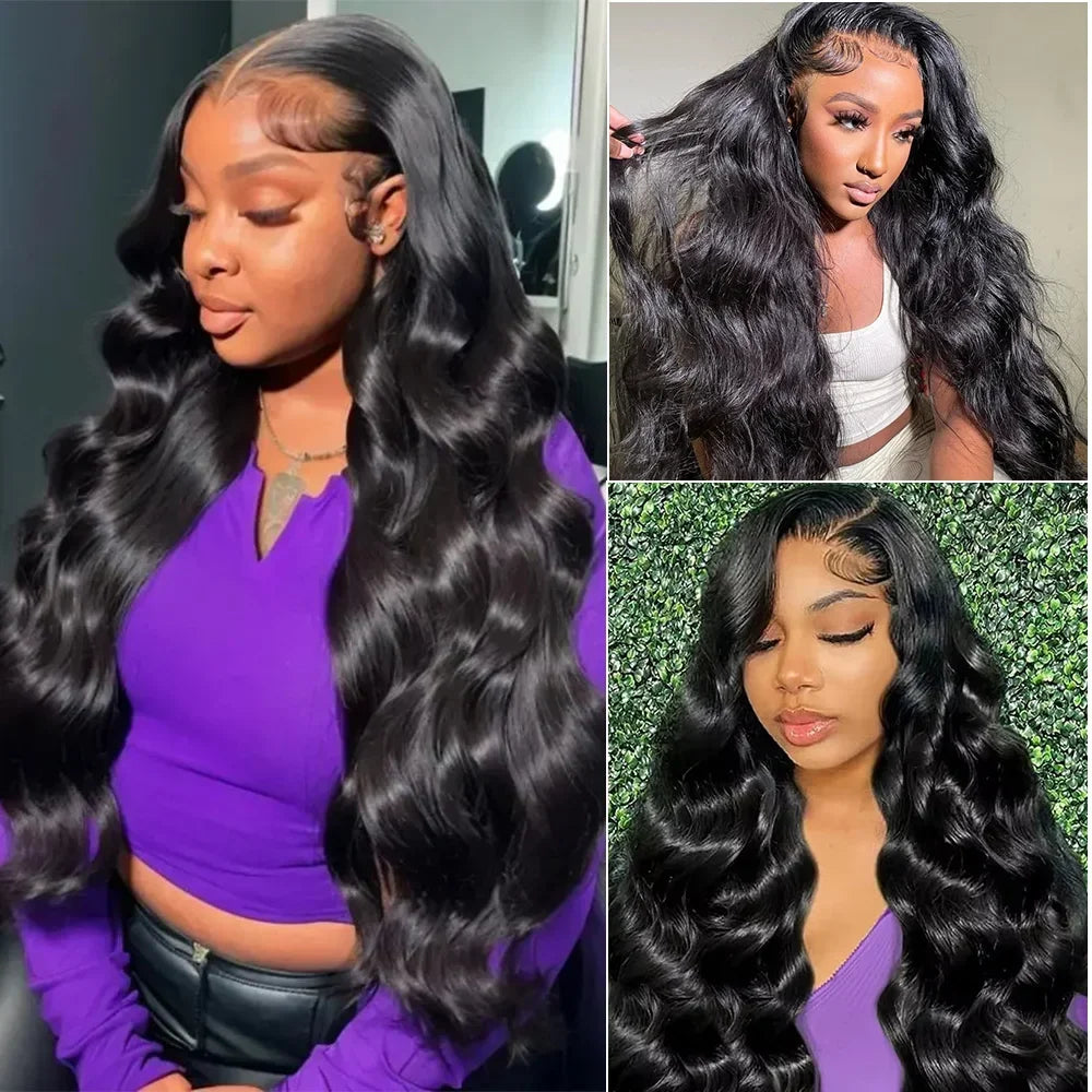 Body Wave 13x6 Hd Transparent Lace Front Wigs Brazilian Human Hair 360 Full Lace Frontal Wig for Women 5x5 Glueless Wear and Go