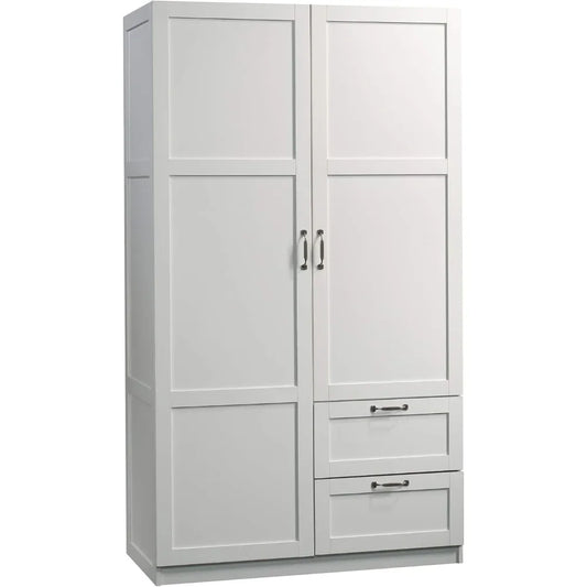 Wardrobe,Soft White Storage Wood Wardrobe Cabinets,Bedroom  Suitable for living room, bedroom Functional Clothes Storage Cabinet