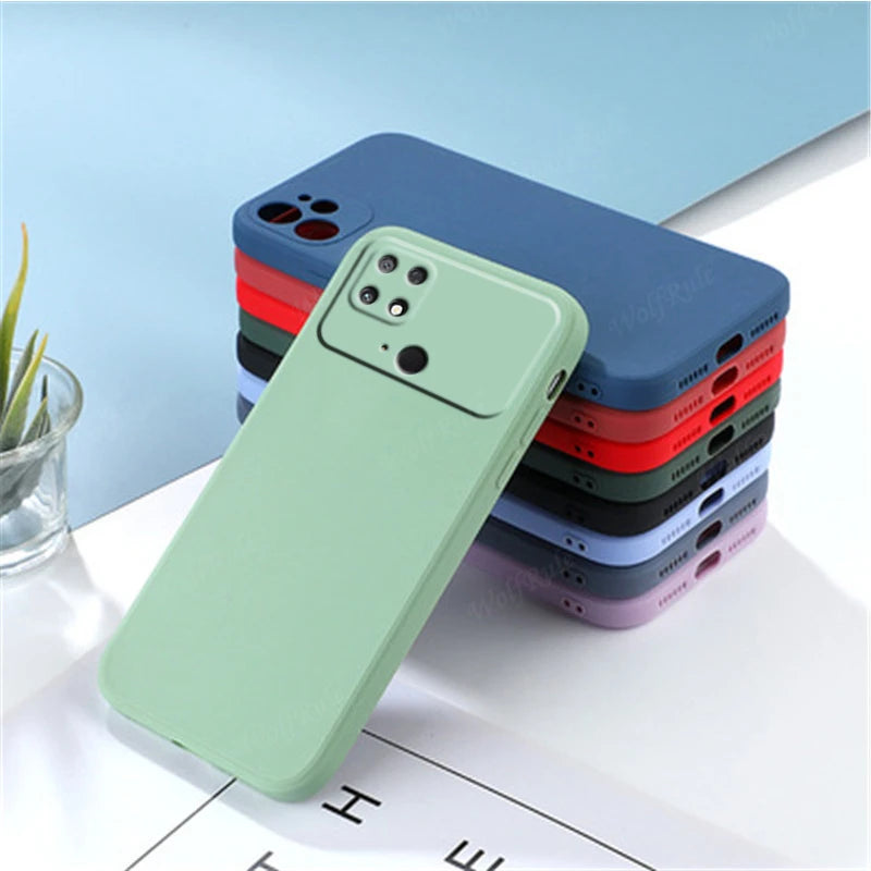 For Cover Xiaomi Poco C40 Case For Poco C40 Capas Shockproof Liquid Silicone Back Bumper TPU Soft Case For Poco C 40 C40 Fundas