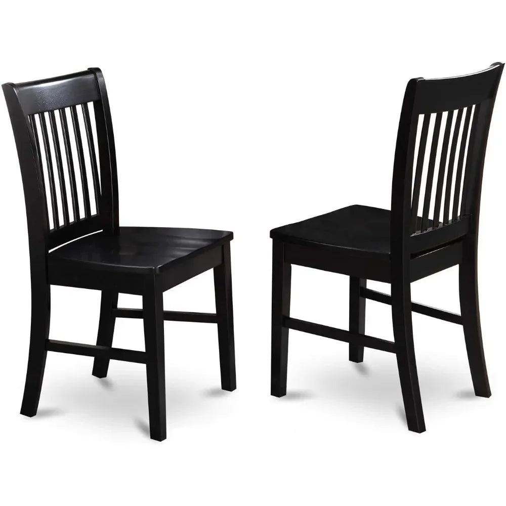 9 Piece Kitchen Table&Chairs Set Includes a Rectangle Dining Room Table with Butterfly Leaf and 8 Dining Chairs,42x84 Inch,Black