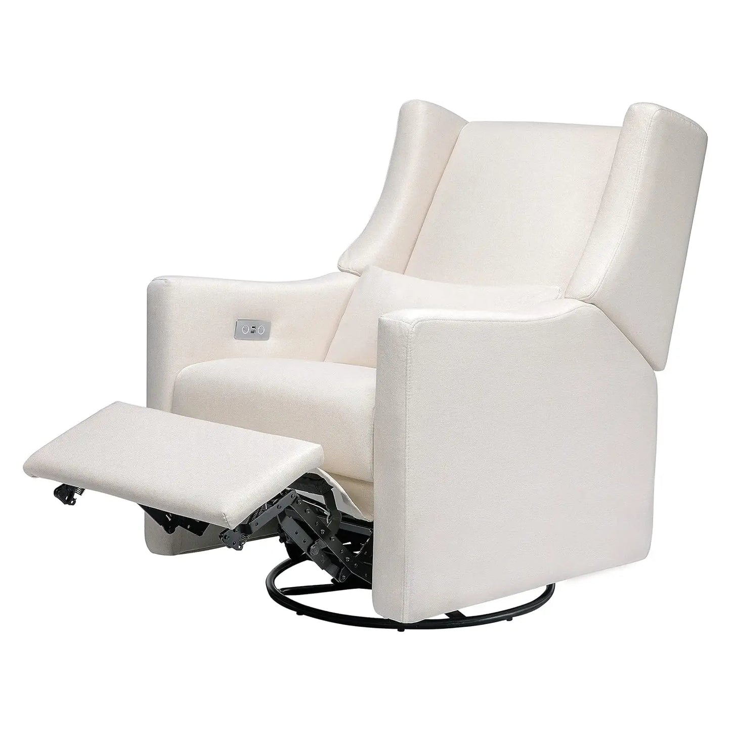 Electronic Power Recliner and Swivel Glider with USB Port in Performance Cream Eco-Weave, Water Repellent & Stain Resistant