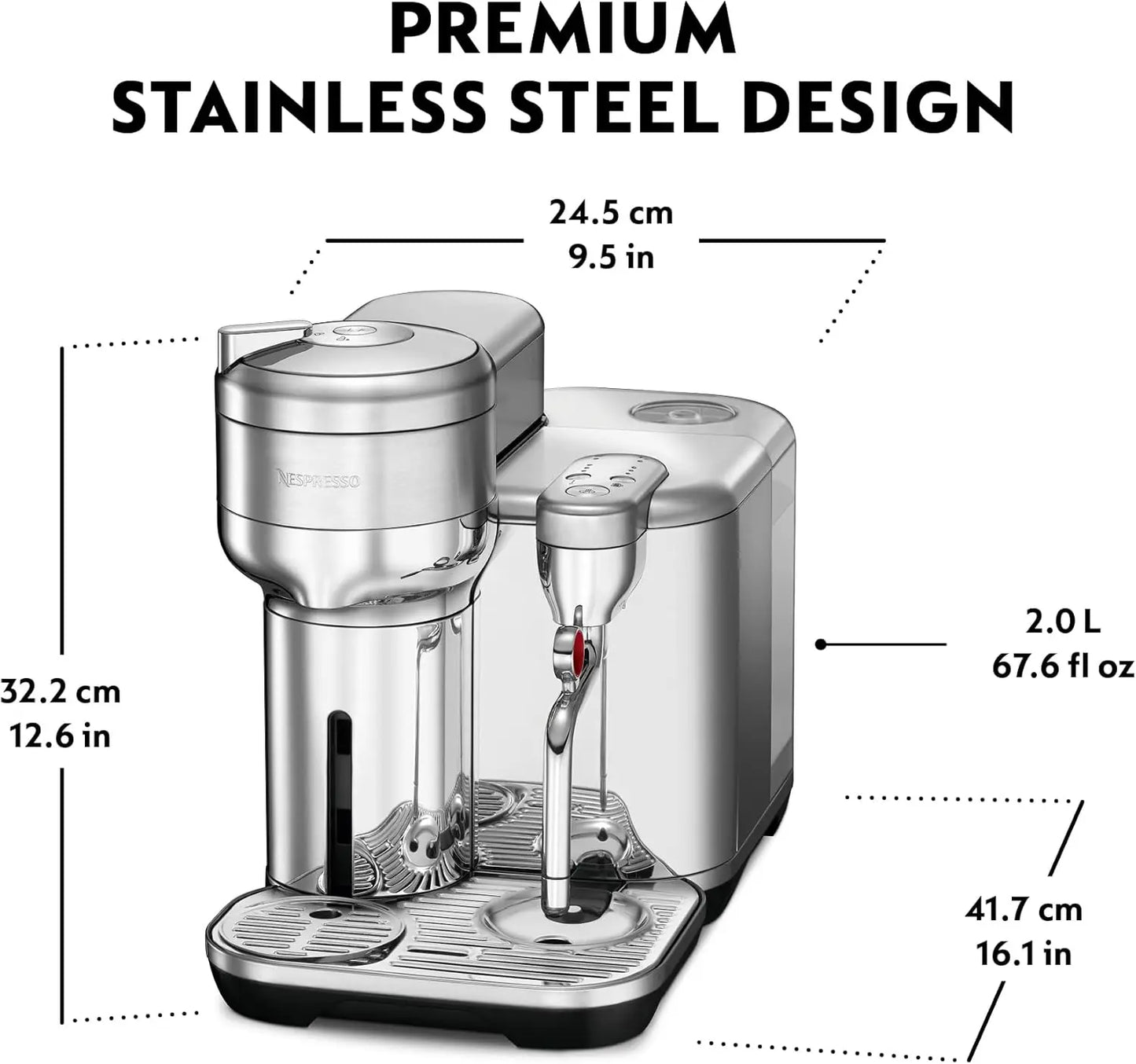 Coffee and Espresso Maker by , Brushed Stainless Steel