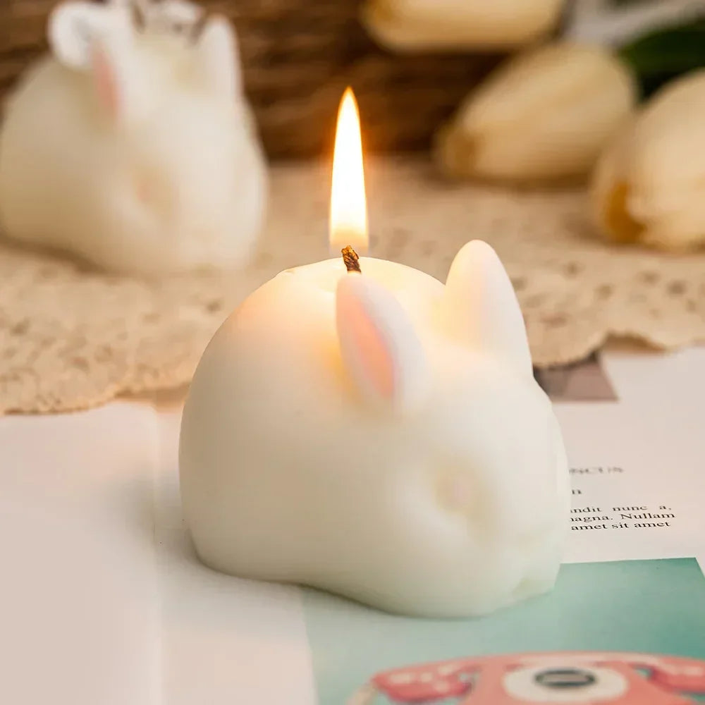 Kawaii Rabbit Candle Room Decor Candlelight Dinner Scented Aromatic Candles Home Decorative Candles Wax Birthday Candles Gift