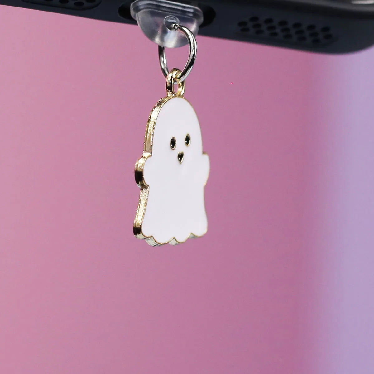 Halloween Cute Ghost Alloy Dustproof Plug, Dustproof Charging Port Cap Accessories Charming Phone Accessories Pendant