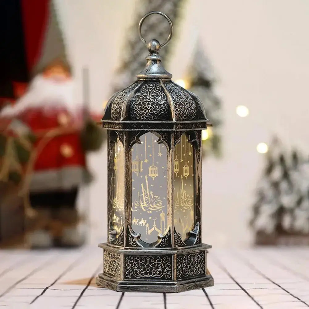 Christmas Lantern Lights Retro Glass Night Light Indoor/outdoor Decorative LED Ornaments Snow Globe Water Glittering Santa Decor