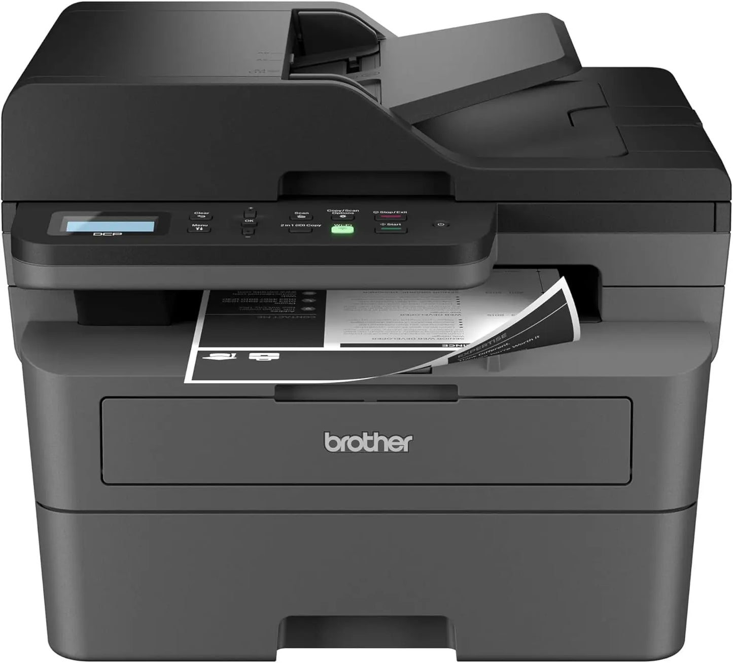 Wireless Compact Monochrome Multi-Function Laser Printer with Copy and Scan, Duplex, Mobile, Black & White Includes