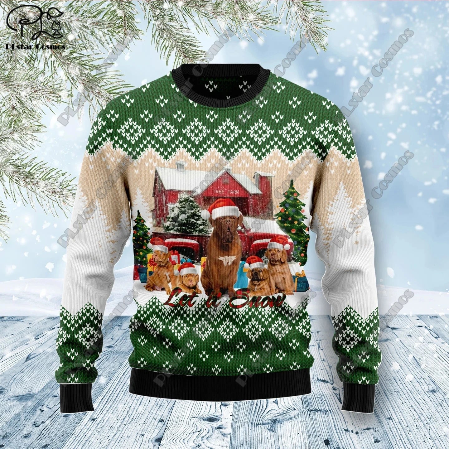 3D Printing Christmas Christmas Tree Santa Claus Tattoo Cat Animal Deer Bear Sweater Streetwear Casual Winter Sweatshirt  M2