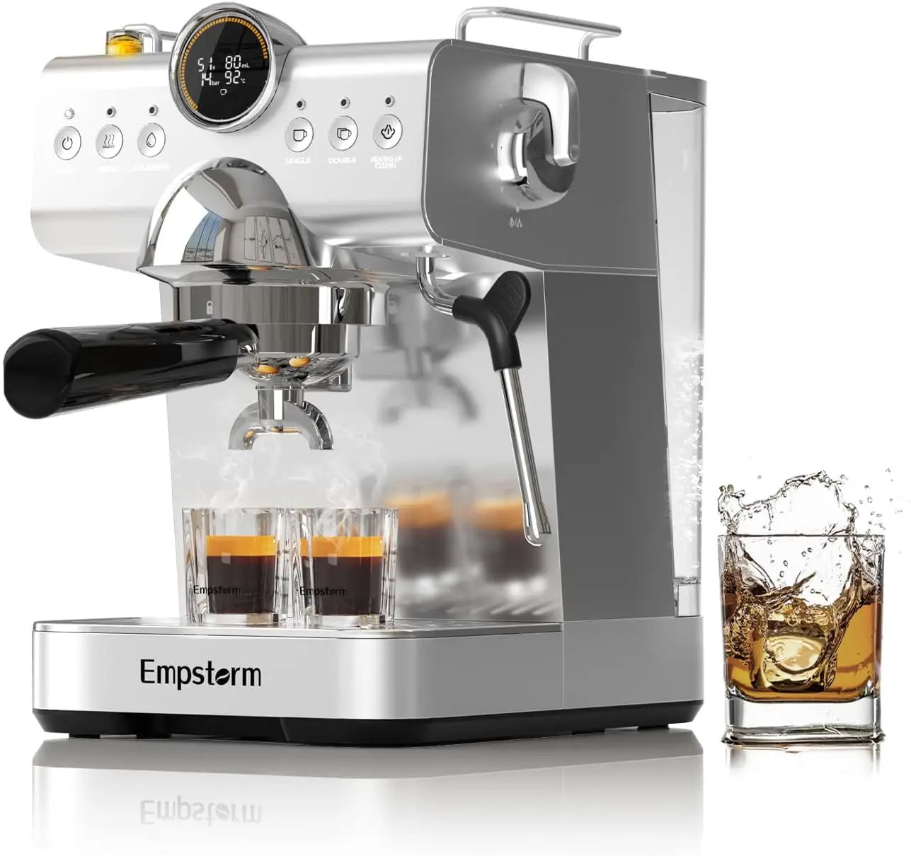 Cold Brew, 20 Bar Hot and Cold Espresso Maker Cappuccino Machine with Milk Steam Wand, Easy to Use & Clean, Expresso