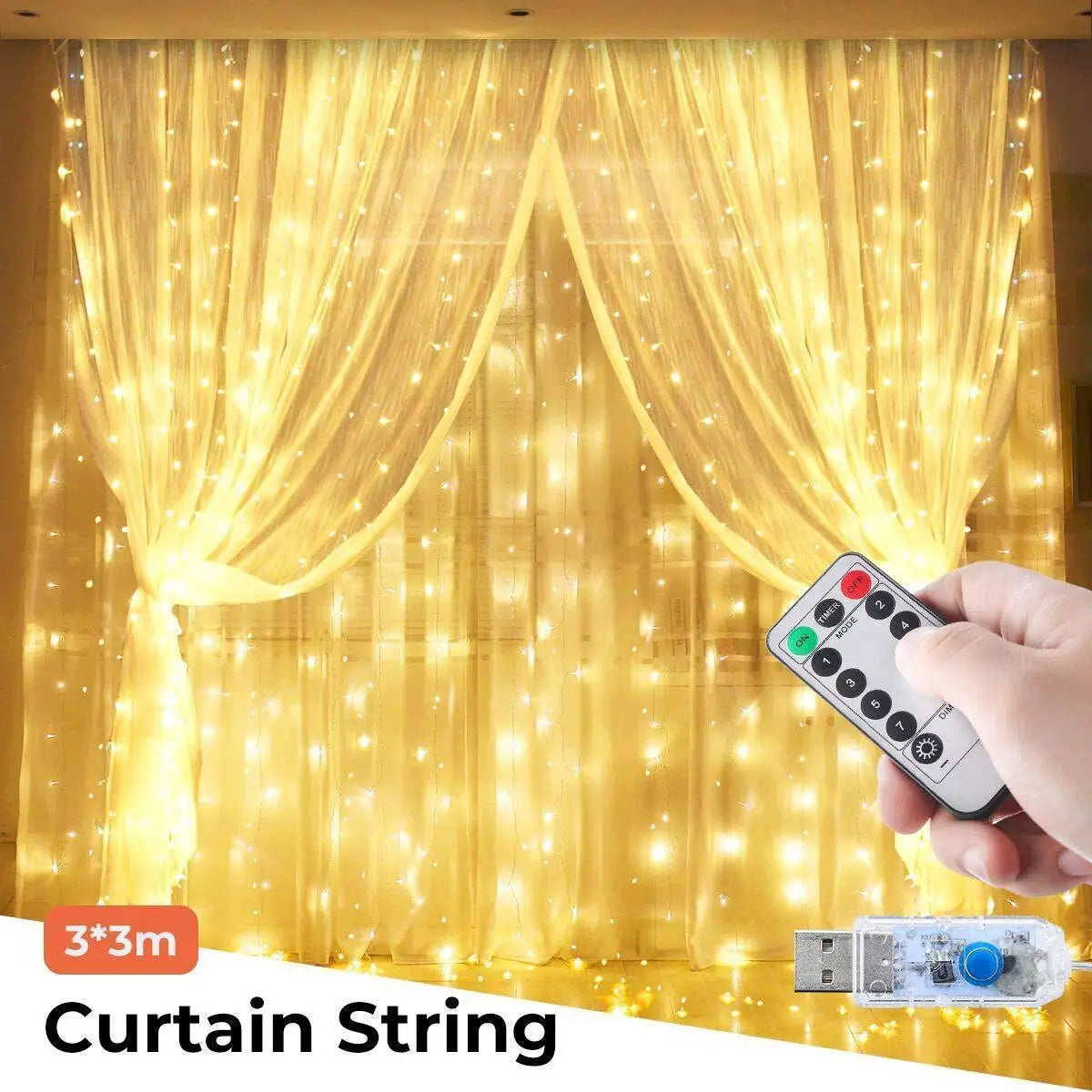 Miniatures Remote Control Fairy Lights USB Battery Operated LED String Lights Timer Copper Wire Decoration Lights Waterproof