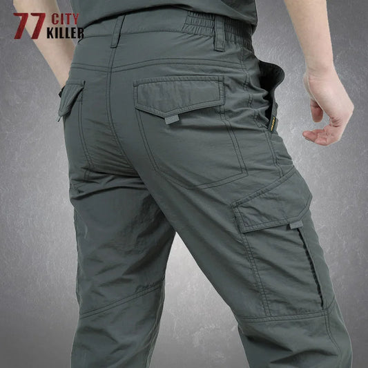 Tactical Military Pants Mens Outdoor Waterproof Breathable Quick Dry Trousers Male SWAT Combat Lightweight Sports Pants Joggers