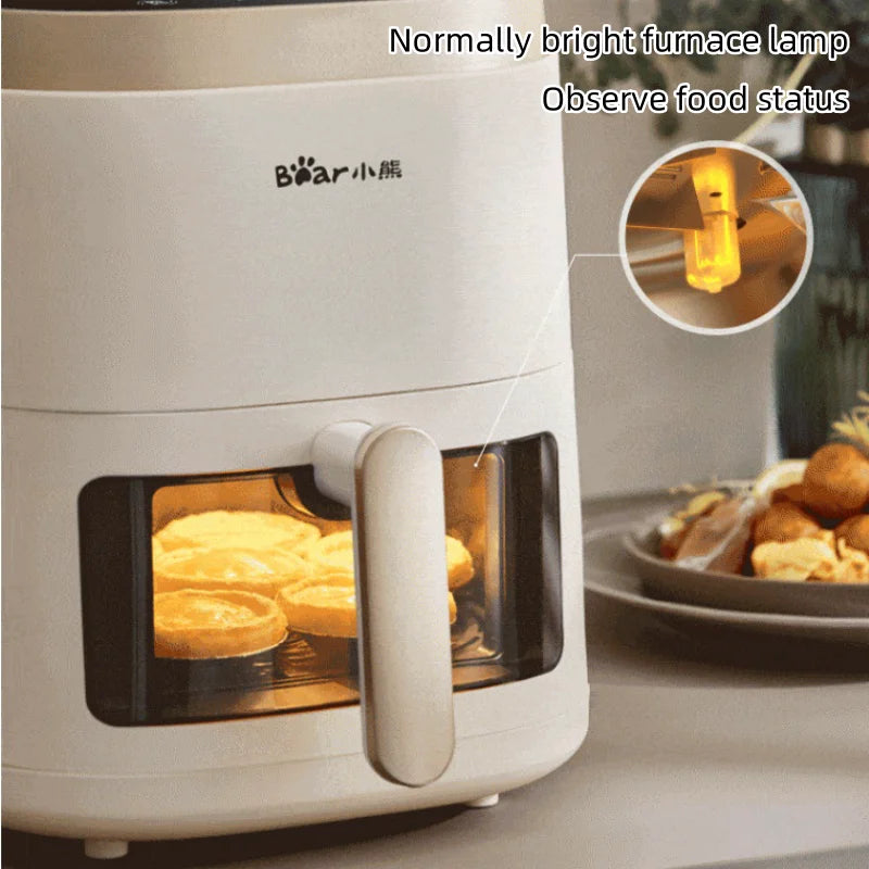 Bear Multi-function Air Fryer Household Electric Fryer 5L Large Capacity Frying and Baking Machine Touch Screen Control