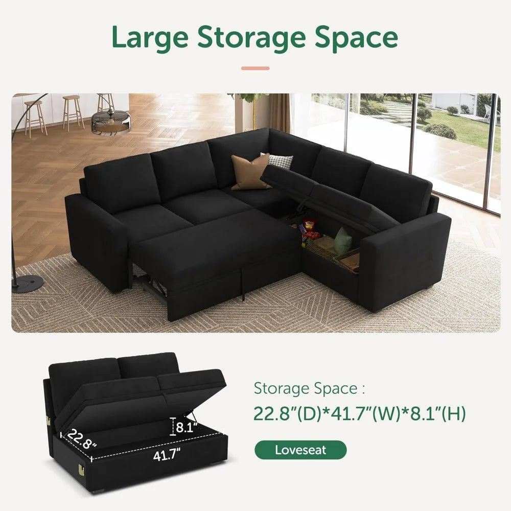 Velvet L Shaped Sectional Couch With Storage Seat Sofas for Living Room Sofa Black Sofy Do Salon Furniture Sectionals Chair Home