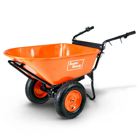 Wheelbarrow Utility Cart Electric 24V DC 330lbs Max Load Barrel Dump Material Debris Hauler (Amazon Exclusive)