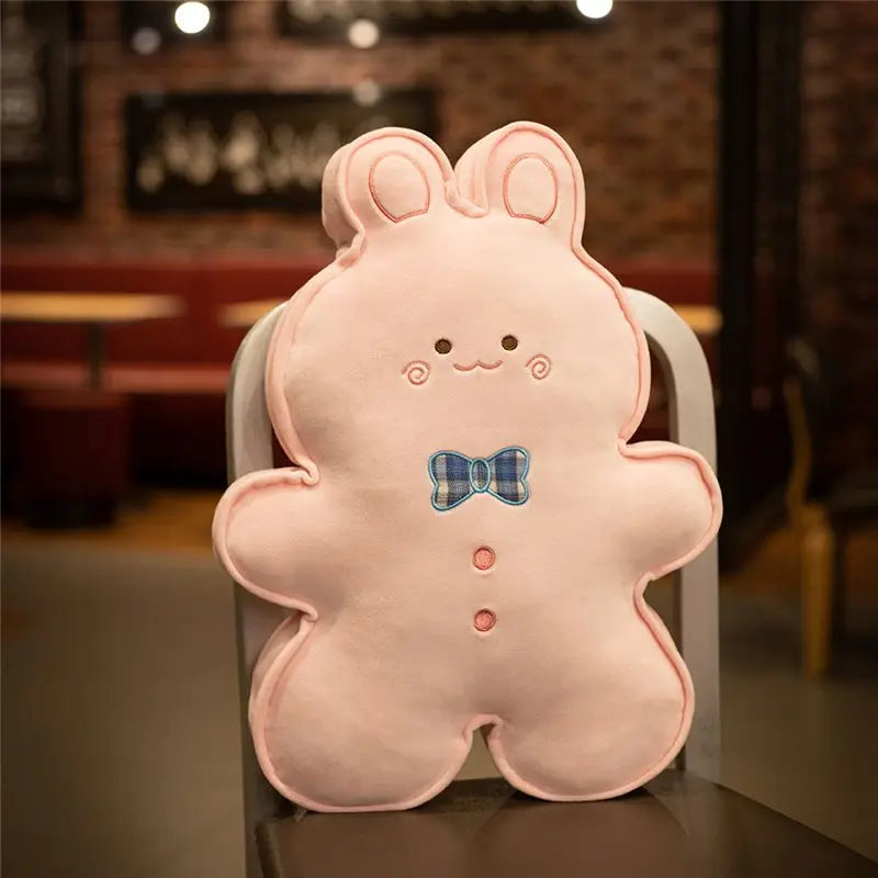 45cm Kawaii Soft Gingerbread Bear&Rabbit Stuffed Toy Cute Star Plush Pillow Movie Anime Figure Doll Toys For Girl Christmas Gift