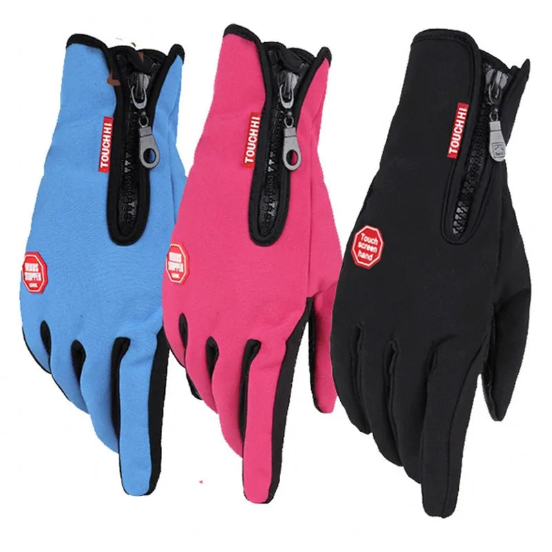 Screen Motorbike Racing Riding Gloves Winter Motorcycle Gloves Winter Thermal Fleece Lined Waterproof Heated Guantes