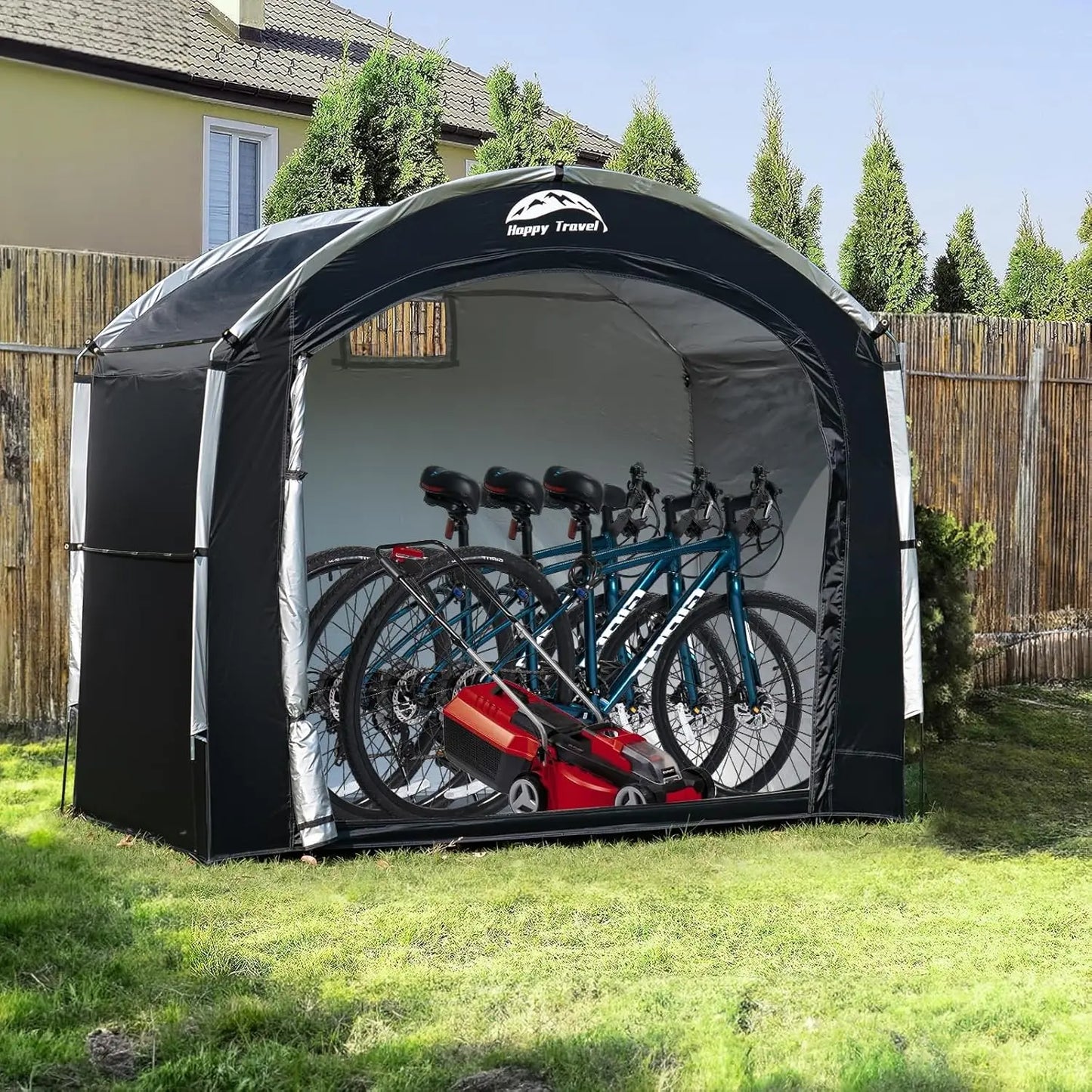 Bike Storage Tent  Outdoor Waterproof Bicycle Covers Shelter with Window for 2/4/6/8  Outside Portable