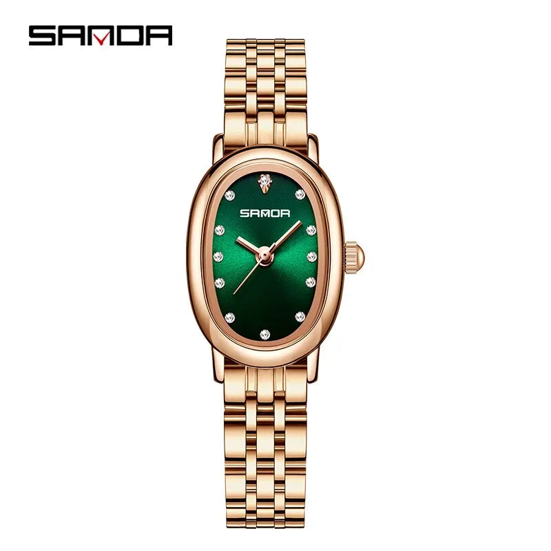 SANDA Women Quartz Watches Luxury Fashion Diamond Ladies Watch Waterproof Stainless Stain Wristwatch Girlfriend Gift Dress Watch