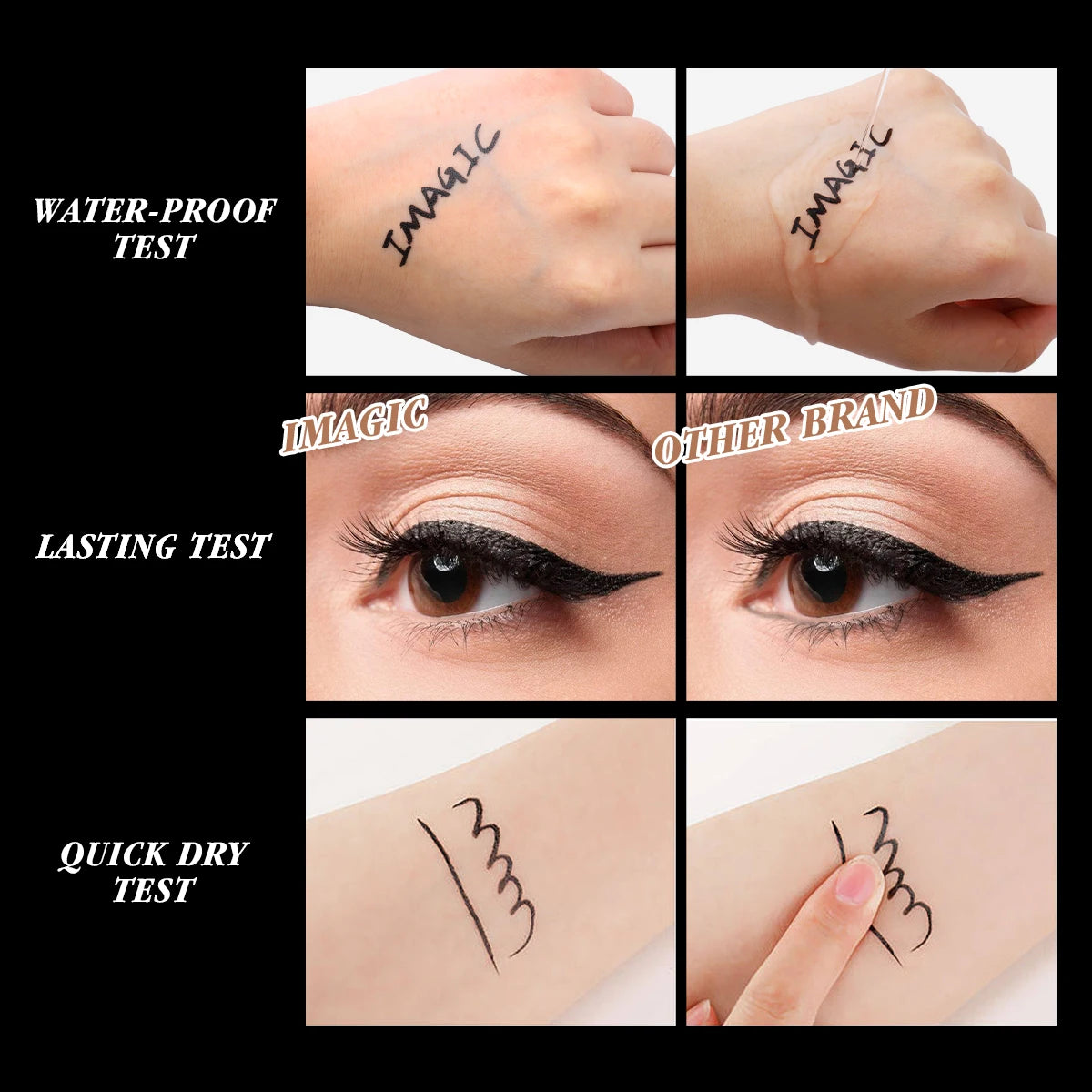 IMAGIC 1 STÜCKE Pro Eyeliner Wasserdicht Flüssig Typ Make-Up Eyeliner Natur Langlebig Für Frauen Schönheit Kosmetik