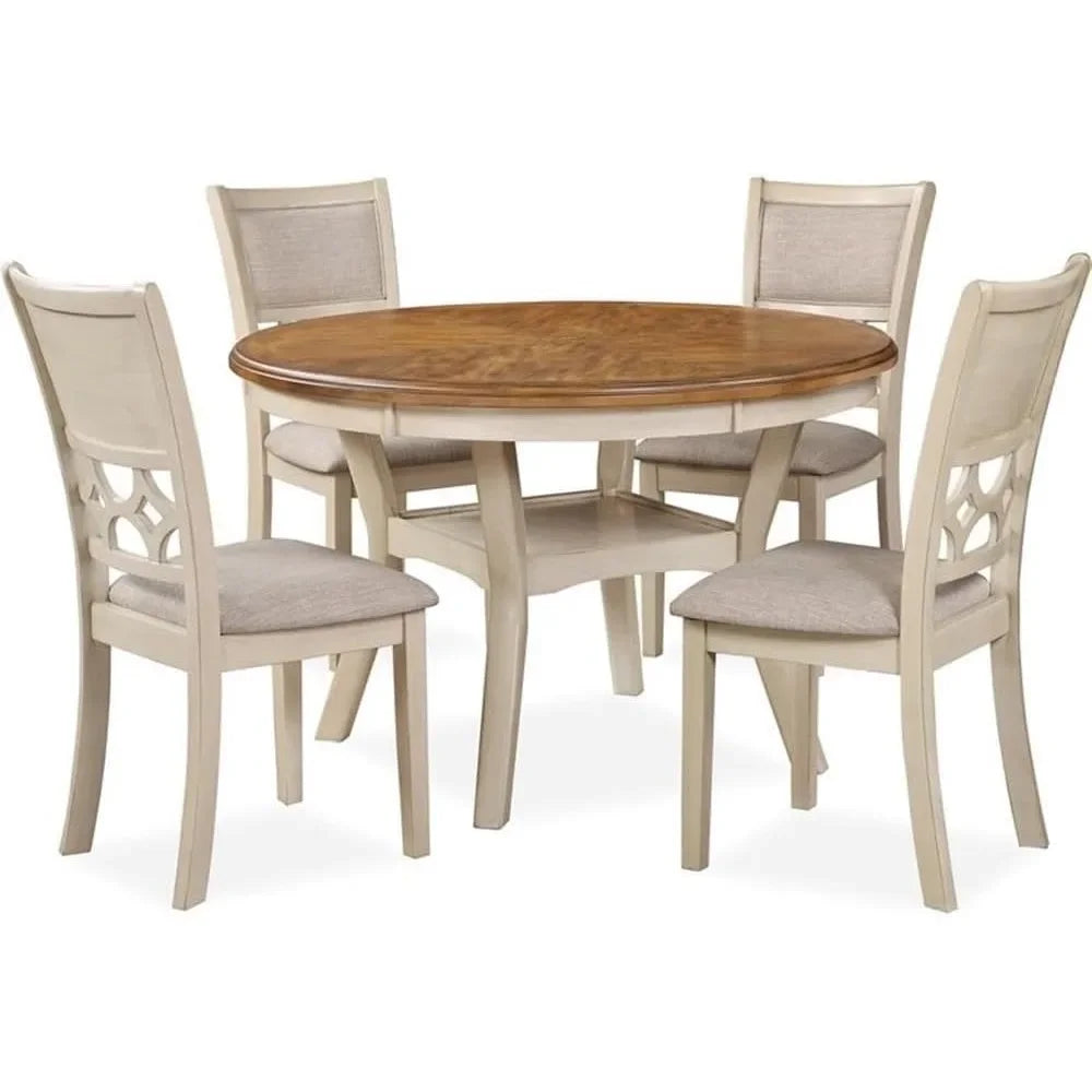 5-Piece Dining Set with 1 Table and 4 Chairs Restaurant solid wood tables and chairs,Suitable for living room, kitchen