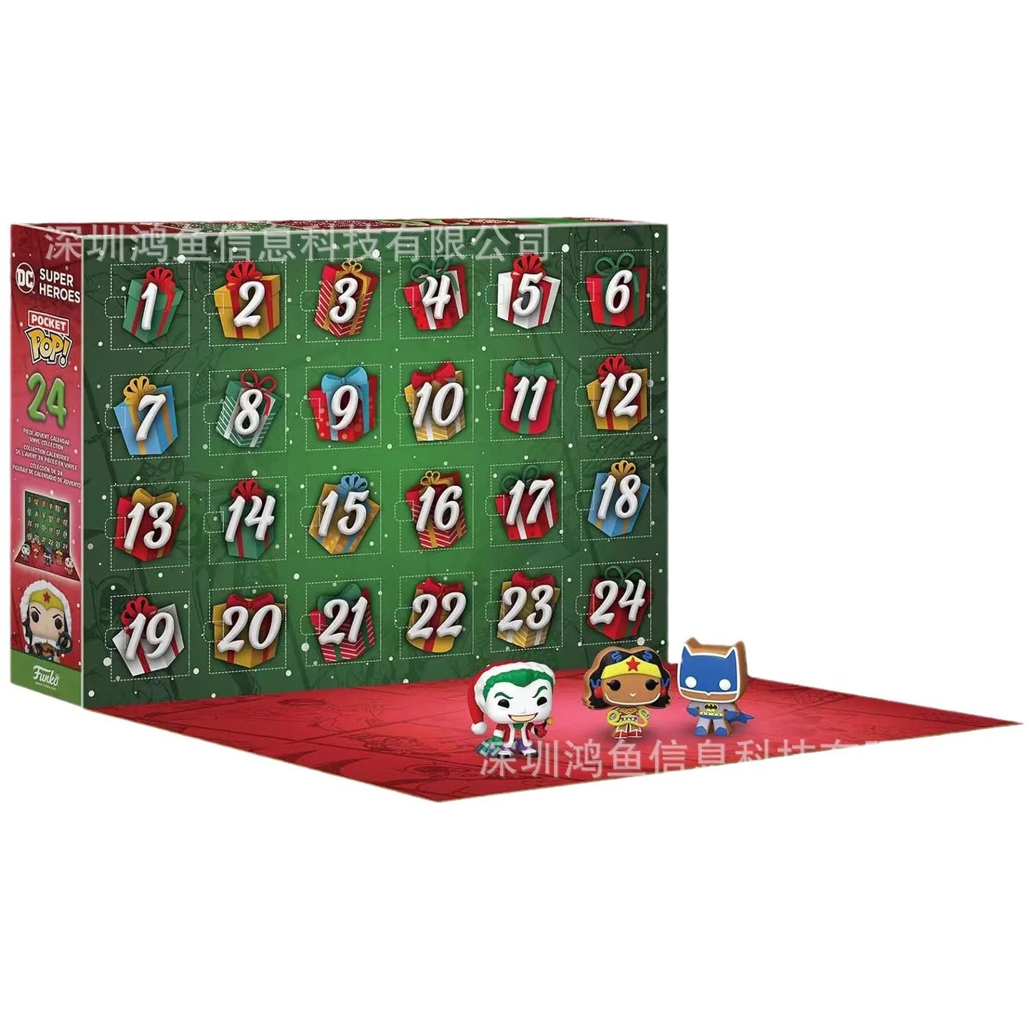 24PCS Christmas Hot Products Advent Calendar Hero Holiday Calendar DC Superhero 24 Pocket Toys Christmas Gift Toys