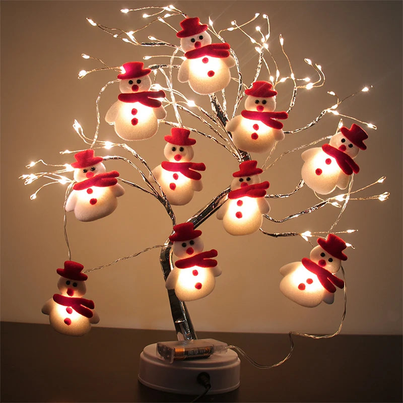 Christmas Snowman LED Garland String Light Merry Christmas Decorations  For Home Cristmas Tree Ornament Xmas Navidad Gifts 2025