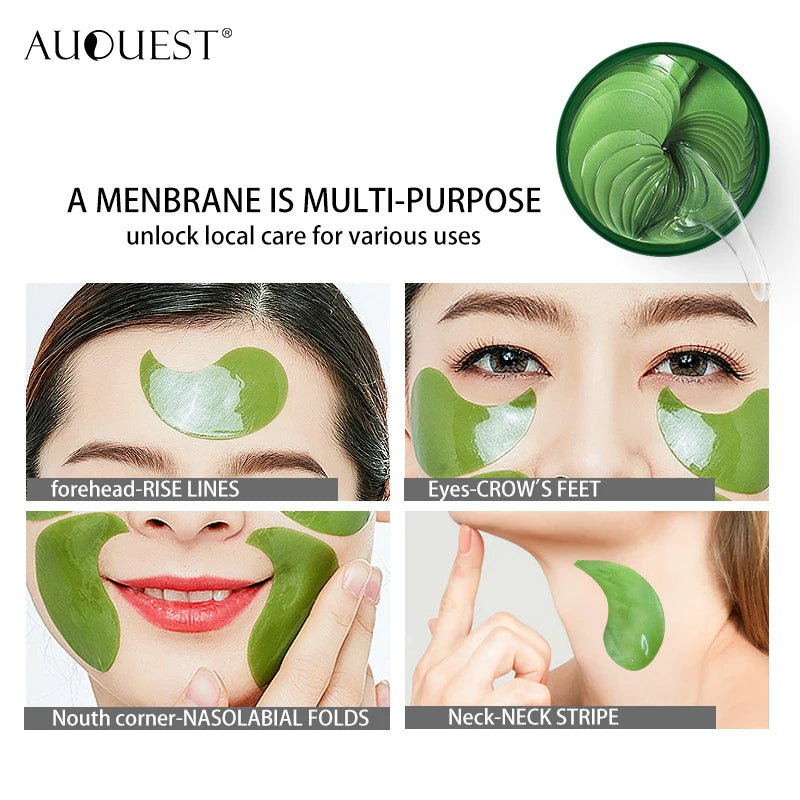 AUQUEST 60pcs Eye Patches Mask Collagen Eye Patch Natural Moisturizing Anti Wrinkle Aging Remove Dark Circles Eye Bag Skin Care