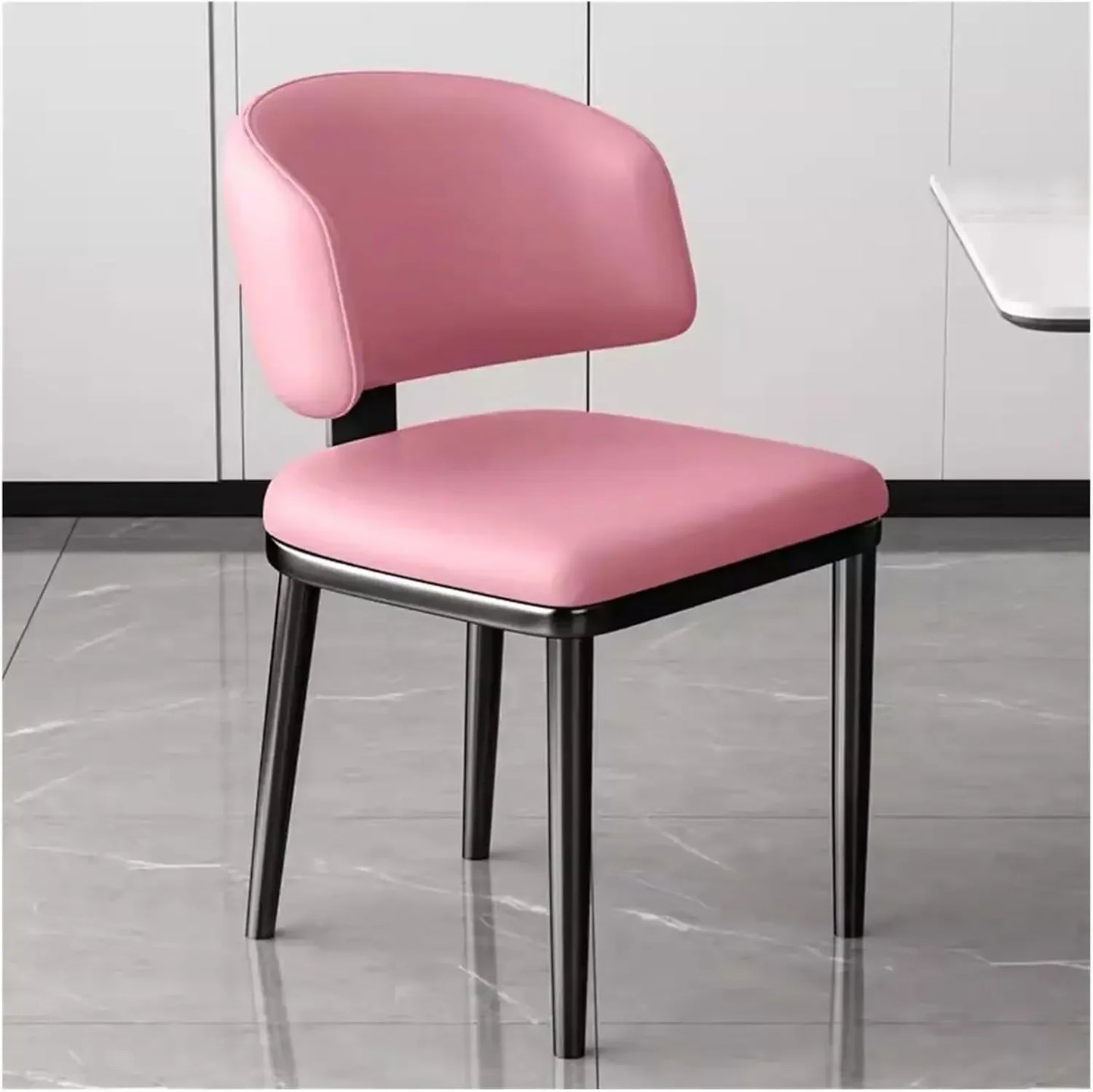 Dining chair，Upholstered Dining Chairs Modern Kitchen Dining Room Chairs with Curved Back,Upholstered Armless Side Chair