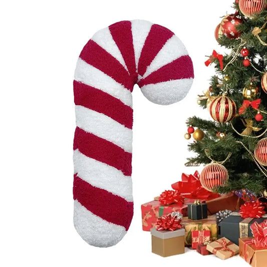 Christmas Candy Cane Plush Pillow Cushion Stuffed Gingerbread Man Toys Throw Pillow Gingerbread House Decoration Children Gifts