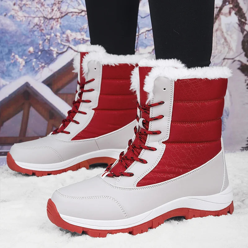 Winter Brand Women's Boots Plush Snow Boots Outdoor Non-slip Sneakers Women Warm  Waterproof Boots Fashion Casual Designer Shoes