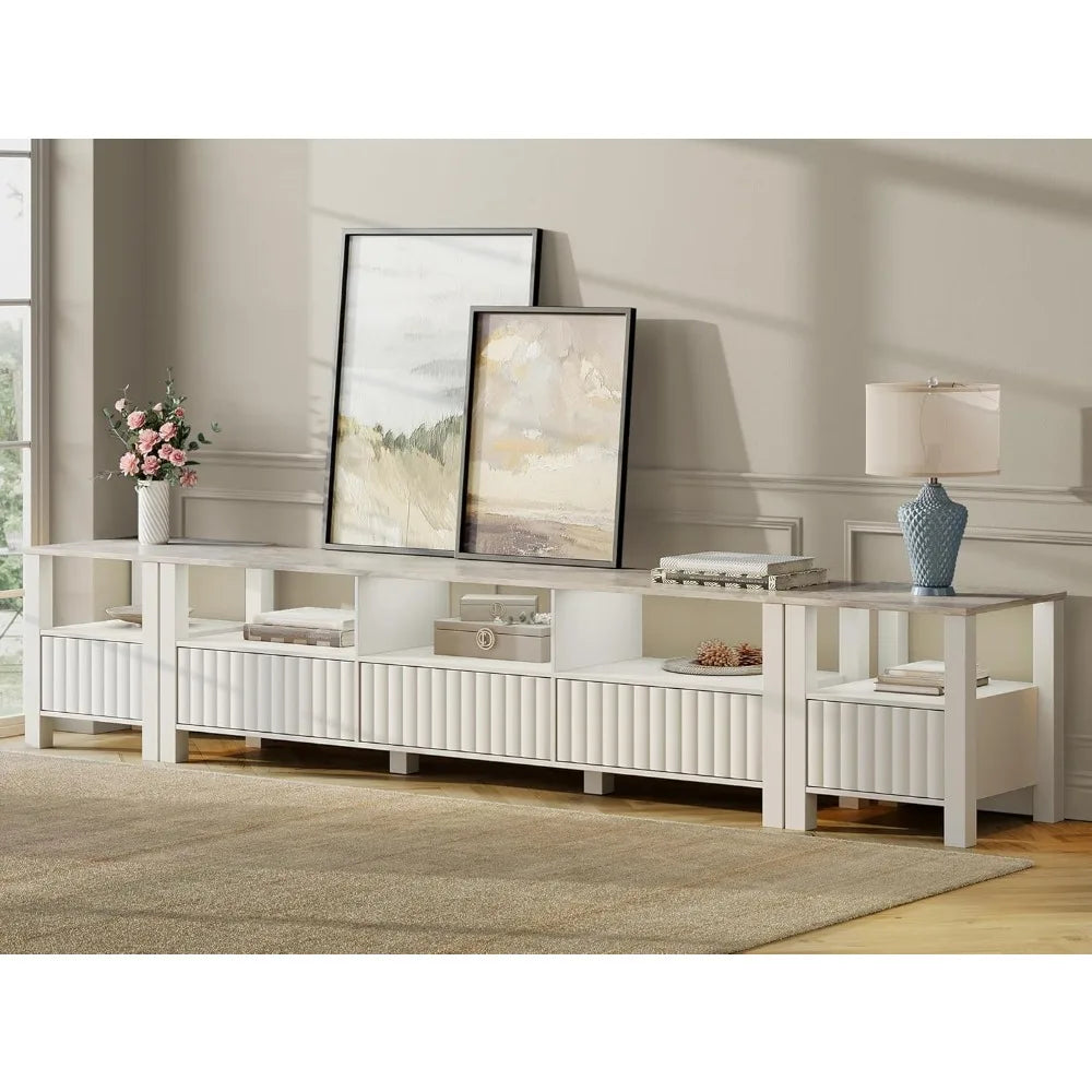 Wood TV Console Table With Storage Cabinet for Living Room Showcases 105 '' Armoires De Salon Chests of Drawers Showcase Display