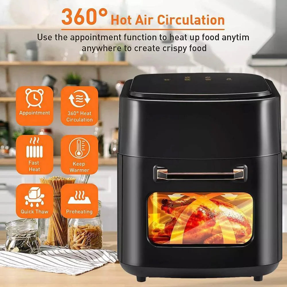 15L Air Fryer Cooker Ovens Low Fat Healthy Oil Free Frying Kitchen LCD Digital