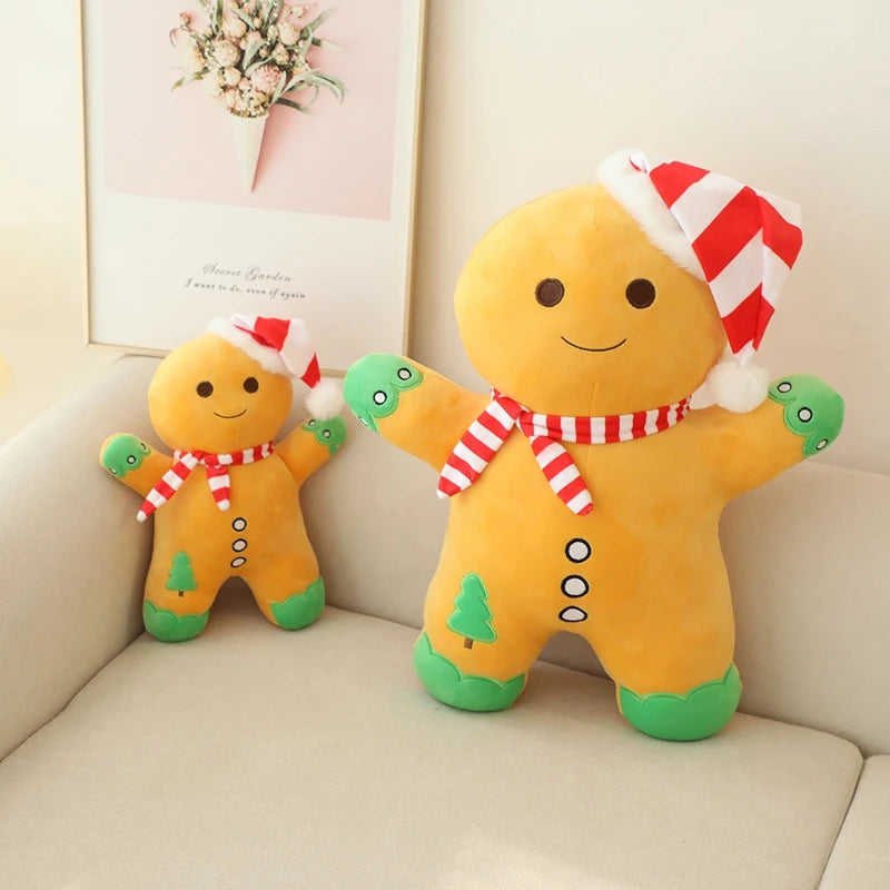 30/50cm Simulated Christmas Gingerbread Man Party Decor Hot Sale Cartoon Plush Toy Doll Xmas Festival New Year Kids Gift Soft